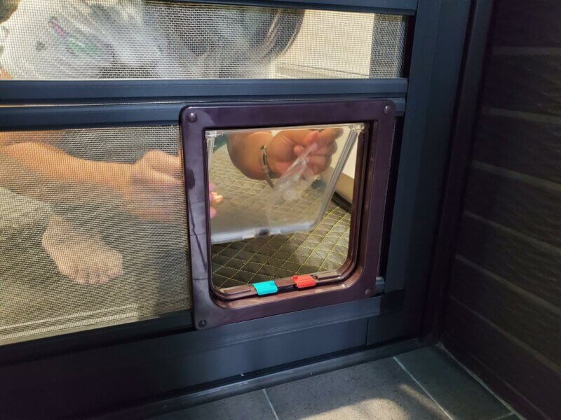 通風門加裝磁吸式貓門