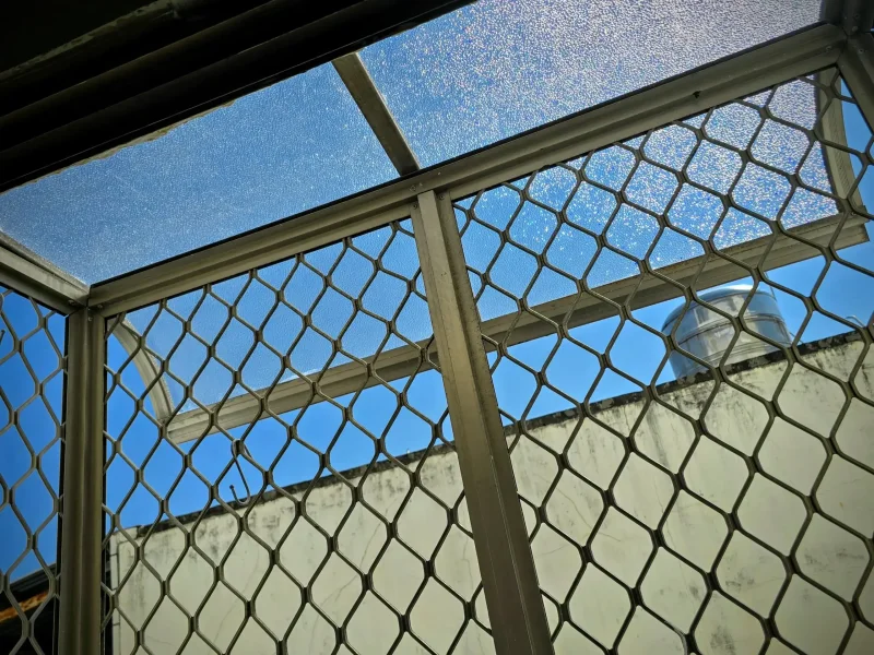 換新後完整無損的透明採光罩