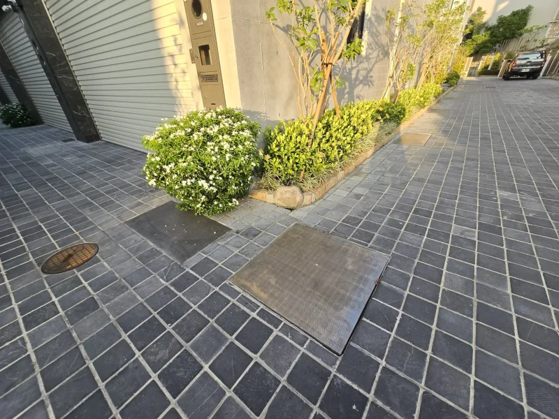 陶喜悠朵社區車道的格柵溝蓋不鏽鋼濾網