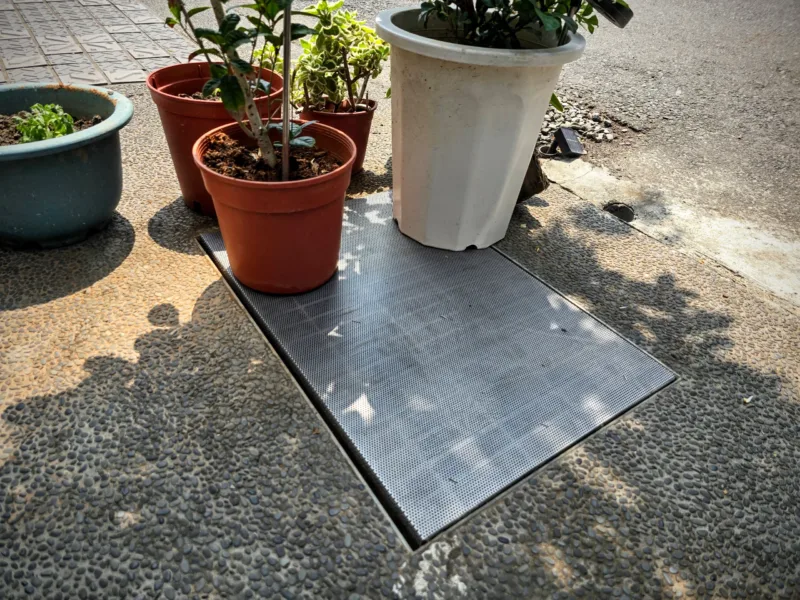 排水溝蓋網安裝完成